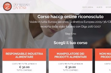 Attestati Sanitari: Corsi haccp online riconosciuti