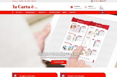 Nuovo sito De Luca Industria Grafica e Cartaria